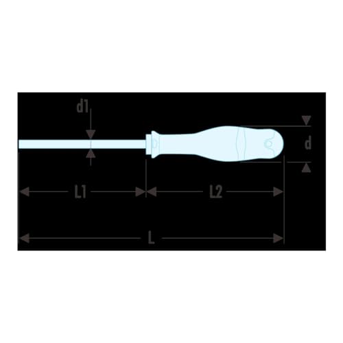 Tournevis standard Facom pour vis Fendu 6 5 mm Prix pour 1 - vue 3