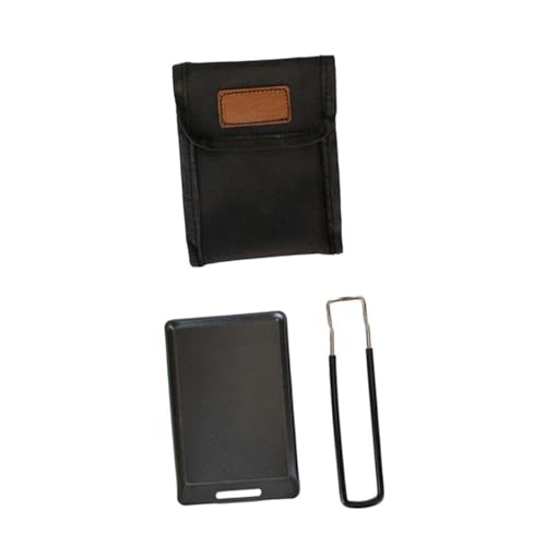 BRIGHTFUFU 1Set Non Stick Barbecue Tray Compact Grilling Plate for Indoor Outdoor Use Roasting Pan with Storage Pouch for Camping and Picnics