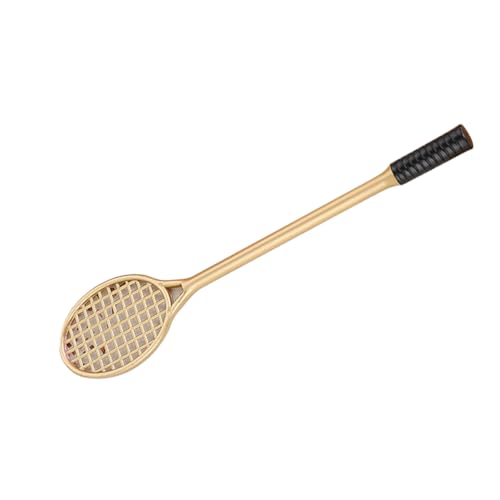 Bolígrafo gel con diseño de raqueta de tenis negro 0.5mm miniatura 6