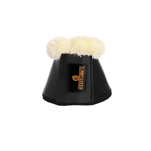 Cloche de saut en cuir synthétique Kentucky Horsewear et laine noire XL