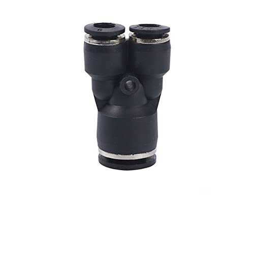 ezqnirk 1PCS Pneumatic Fitting Reducer Tube Connector Quick Coupling Air Pipe Plastic Joint,PW Black,12-10mm