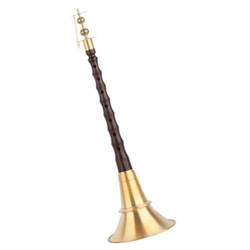 Suona Instrument Ebony Pole With Copper Hoop For Irregular Tune Suona Chinese Folk Woodwind Instruments (Color : 31cm)