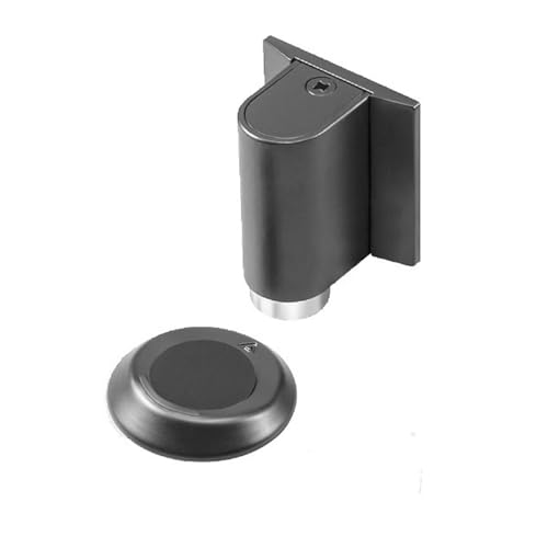 HPGJLEE Magnetic Door Stopper Adhesive Magnetic Door Catch - Wall Mounted Door Stops - Outside Magnetic Door Holder (Grey 1-Pack)