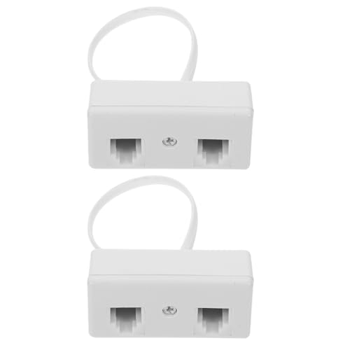 Rj11 Telephone Splitter Adapter 6p4c Detachable White 2 Pack