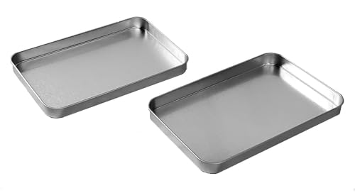 Premium Steel Baking Trays compatible with Easy Bake Ultimate Oven | 2-Pack | Accessories for Cooking Easy Bake Oven Mixes | Easy Bake Oven Tray | Measures 5.5L x 3.63W x 0.5H