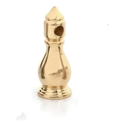 Van Dyke's Restorers Solid Brass Gallery Spindles for Furniture Accents (Single Post or Double Post) Single Post - End, Brass Cover