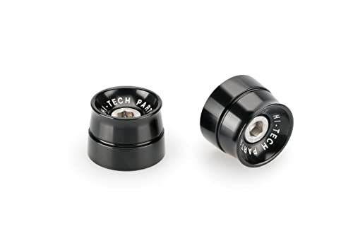 Puig 21013N Contrapesos Manillar Speed en Aluminio mecanizado con diseño Compacto y Estilo Racing para reducción de Vibraciones, Negro