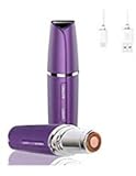 Rechargable Facial Hair Removal for Women Fullife/Waterproof Painless-Precision Face Hair Remover Electric Razor Mini Trimmer Shaver With LED Light (Purple)
