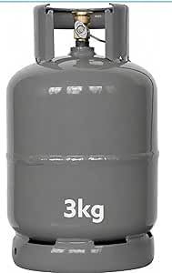 3kg LPG Gas Cylinder, Portable Refillable Propane Bottle | Compact Size, Portable Design, Refillable, Camping & Outdoor, Steel Construction