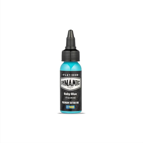 Dynamic Color Platinum Baby Blue Tattoo Ink, Made in Spain, 1 oz