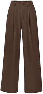 PRETTYGARDEN Wide Leg Pants for Women Trendy 2026 Fall High Waisted Business Casual Outfits Work Pant Trousers
