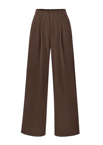 PRETTYGARDEN Wide Leg Pants for Women Trendy 2026 Fall High Waisted Business Casual Outfits Work Pant Trousers