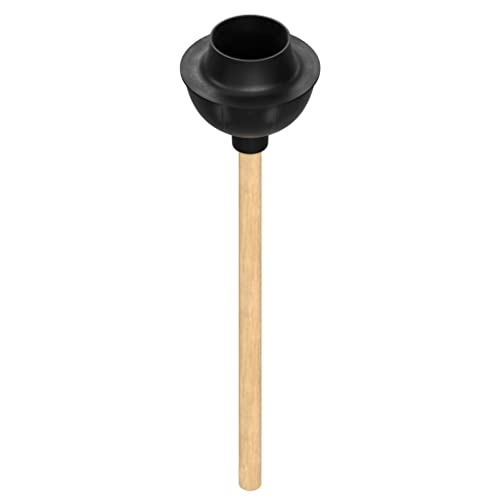 Steadmax Rubber Toilet Plunger, Double Thrust Force Cup, Heavy Duty, Commercial Grade With 18 Inches Wood Handle, Bathroom And Kitchen Sink Plungers (1 Pack) #TOP4