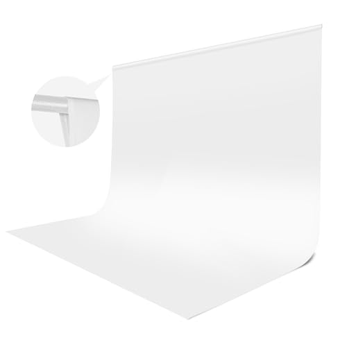 White Backdrop for Photoshoot, 10x10 ft Photo Backdrop Curtain Double-Side for Photography, Polyester Fabric White Background Screen for Photographic Studio Baby Picture Party Prop (Backdrop Only)