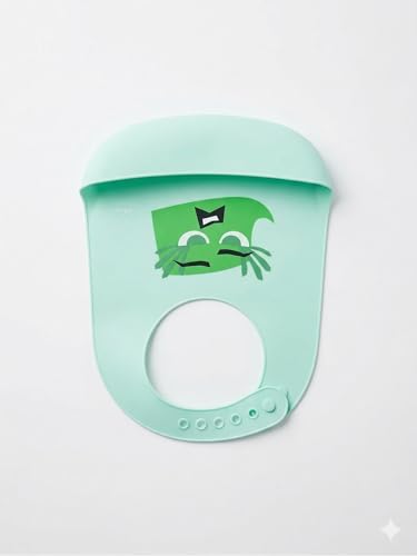 Image of SAFE-O-KID Premium Silicone Baby Bib - Lightweight, Foldable, Non-Toxic Bib with Spill-Proof, Adjustable, Soft, BPA Free Easy-to-Clean Feeding Bib for toddlers - Assorted