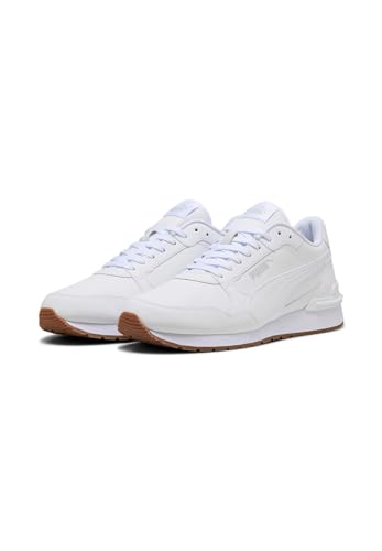 PUMA Unisex ST Runner V4 L Sneaker, White-Glacial Gray-Gum, 42 EU