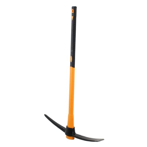 Galaflor Kreuzhacke 1,5 kg aus gehärtetem & geschmiedetem Stahl | Stabiler Fiberglasstiel 90 cm | Spitzhacke & Flachhacke für Harte, steinige Böden |...