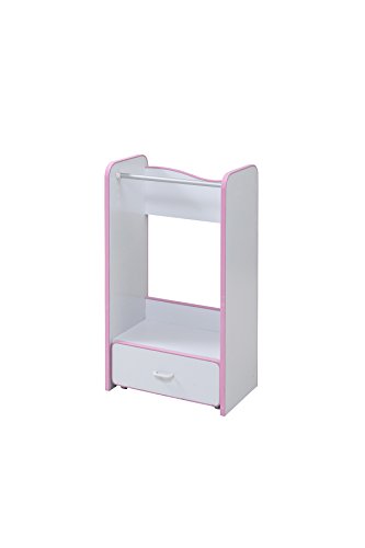 JKプラン ソフトエッジで安全なキッズ 子供用 ハンガーラック 幅48 奥行29 高さ90 FES-0004-WHPK