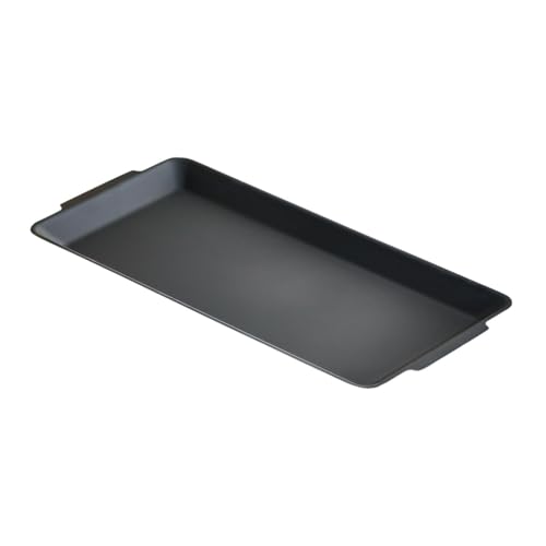 KiBcsLic Plancha de Cocina de Acero Inoxidable para Sartén de Asar Y Freír con Superficie Plana Limpieza Sencilla Adecuada para Cocina Doméstica Camping Y Even, M