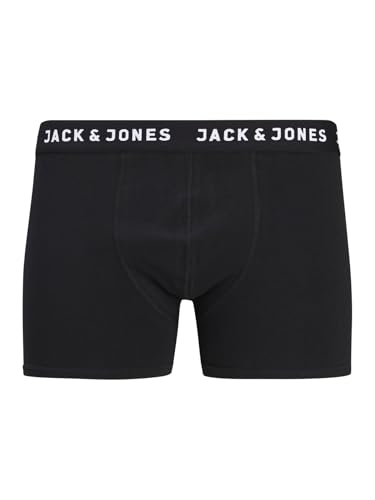 JACK& JONES Boxershorts 7er-Pack Basic Trunks Kurze Unterhosen Logo Print Design JACBASIC, Farben:Schwarz-3, Größe Hosen:S