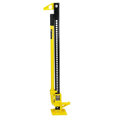 48 Farm Jack Lift RocwooD 3 Tonne Tractor Farm Jack Hoist 4x4 Off Road Garage 125mm-1020mm 114mm x 38mm Saddle 3000KG High-Clearance Rescue Tow Ratchet