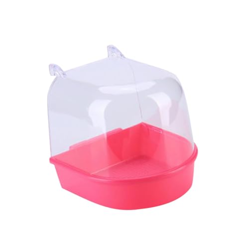HAPINARY 2PCS Bird Bathing Tubs for Birds Hanging Shower Basins for Parrots Easy to Install Mini Bathing House for Home Shop Random Color