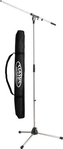 K&M 210/2 Mikroständer standard nickel SET inkl. Mikrofonständer Tasche