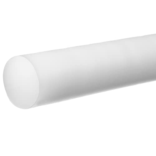 White Acetal Homopolymer Rod Stock 1 ft. L, 1-1/2