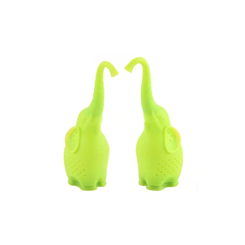 Infusor de té de silicona, filtro creativo de bolas de té de elefante, filtro de té de hojas sueltas, lindo infusor de té, regalo para los amantes del té, paquete de 2 Cover