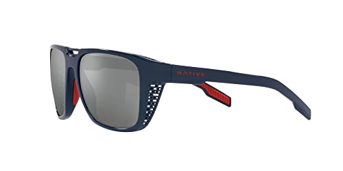 Native Eyewear Men's Mammoth Square Sunglasses, Polarized Silver Reflex, 57 mm3