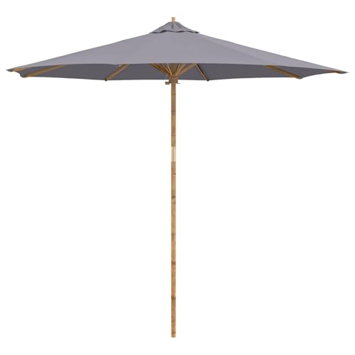Parasol de jardin rond blanc crème Ø 150 cm pour créer un coin d'ombre sur le balcon