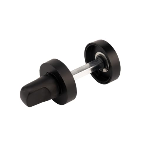 Muletilla y desbloqueo redonda en color negro, cierre de condena para puertas de madera interior 125HP-NE es de 50mm y 123HP-NE de 35mm de diámetro de roseta, cuadradillo de 6mm (35MM)