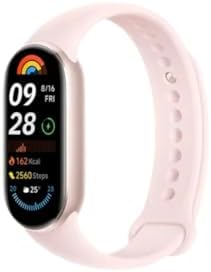 Xiaomi Smart Band 9 Global Version (2024) 1.62" Amoled Display | 233 mAh Battery | up to 21 Days of Battery Life | Over 150 Workout Modes | BT 5.4 | 50M Water Resistant - Mystic Rose