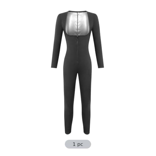 Traje de sauna para mujer enterizo de manga larga para ejercicio 4