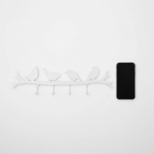Portemanteau mural à 4 crochets Pajaros pour optimiser le rangement des pièces