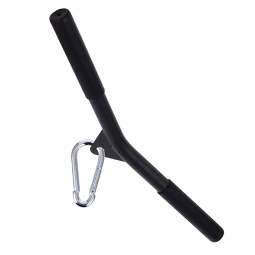 HOODANCOS Schwarze Fitness Zugstange aus Robustem Langlebiges Krafttraining Zubehör für Latzug und Bizepsübungen für Gym und Heimtraining Einfach zu Bedienen Lagern