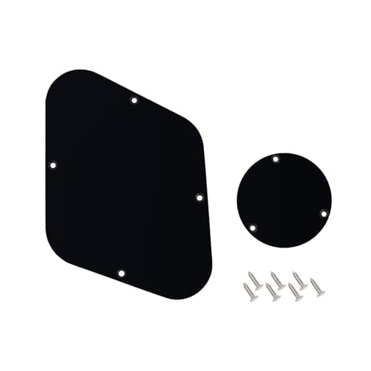 Banworks Juego de cubierta de cavidad para placa posterior de LP y cubierta de placa posterior para interruptor de control de 1 capa para Gibson Standard y Custom Les Paul JT/HGB-03 negro brillante