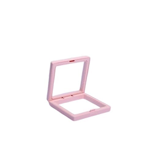 Image of Bhavya Floating Jewellery Display Frame,Transparent Coin Storage Box, Gifting Box, Silver Coin Display Case,Storage Display for Earrings,Ring,Bracelet, Necklace -5 Pcs (Pink) (11 X 11)