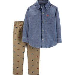 Conjunto Carter's Dinossauro 2 peças 12 Meses