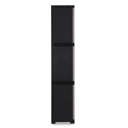 Image of Nilkamal Freedom Large (FML) Plastic Wardrobe for Storage|3-Year Warranty|Clothes Organizer|Shelves|Cupboard|Almirah|for Home, Living Room, Bed Room|Adult & Kids|Grey /Charcoal Grey