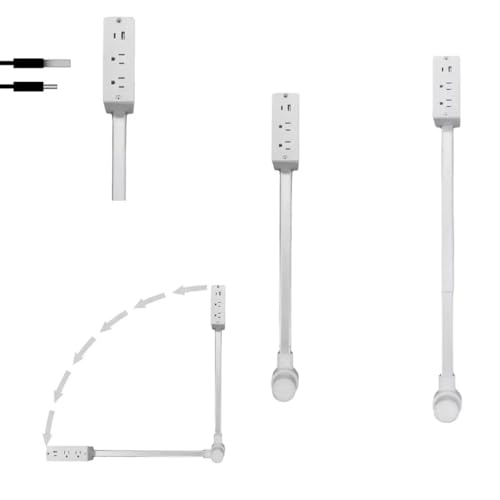 Outlet Extender Features Outlet for Hard-to-Reach Spaces Extending 21-27 2 AC Outlets USB-C Ports USB-A Ports.Suitable for Placement Behind Bedside Tables desks Sofas etc.