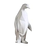 qianly scultura moderna del pinguino, statuetta decorativa collezione creativa statua in resina artigianale per tavolo da salotto decorazioni per la casa, grande