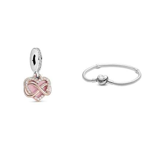 Pandora Abalorio 788878C01 Corazón Infinito. & Pulsera 590719-18 Corazón San Valentín