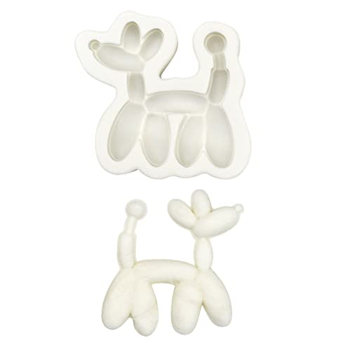 Molde de silicona para fondant en forma de perro globo miniatura 3