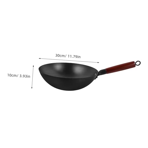 Wok de hierro tradicional antiadherente para cocina miniatura 2