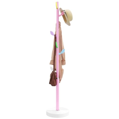 NQJIBUE Item-Perchero rosa 172 cm hierro con recubrimiento en polvo para decoración, perchero y sombreros