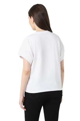 Image of Van Heusen Women's Cotton Regular Fit Half Sleeve Crew Neck Casual Regular Comfort Fit T-Shirt