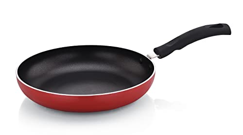 Image of TWIN BIRDS Induction Base Non Stick Aluminium Cookware Set Including Kadai 240MM, Fry Pan 240 MM, Tawa 250 MM and Glass Lid | Red and Black