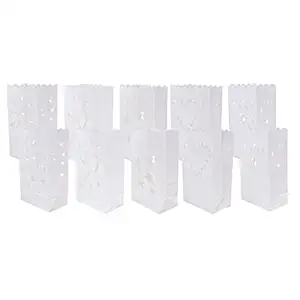 WINTI 10Pack Luminary Paper Candle Tea Light Lantern Bags Wedding Party Decoration