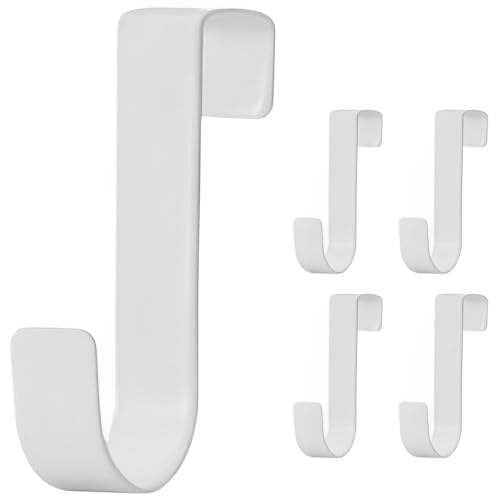 KIRZAX 5 Crochets de Porte,Crochets de Porte en Acier Inoxydable à Suspendre, Crochets Pour Armoires Et Placards,Pour Salle Séjour, Salle Bain, Cuisine,...